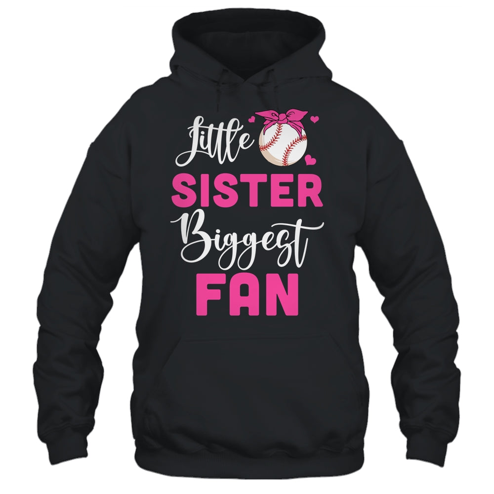 Little Sister Biggest Fan Baseball Girl Shirt & Tank Top | teecentury