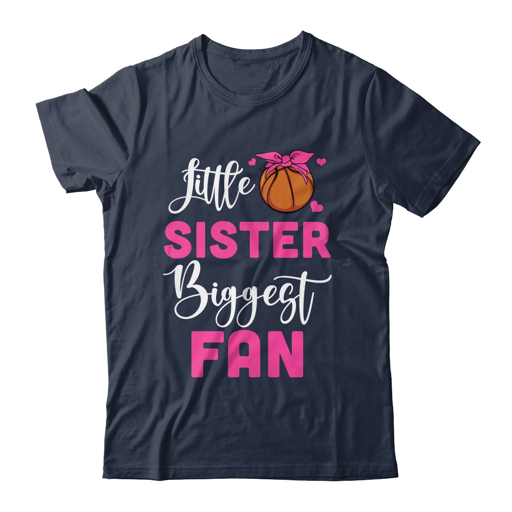 Little Sister Biggest Fan Basketball Girl Shirt & Tank Top | teecentury