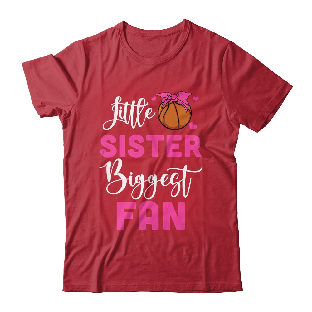Little Sister Biggest Fan Basketball Girl Shirt & Tank Top | teecentury