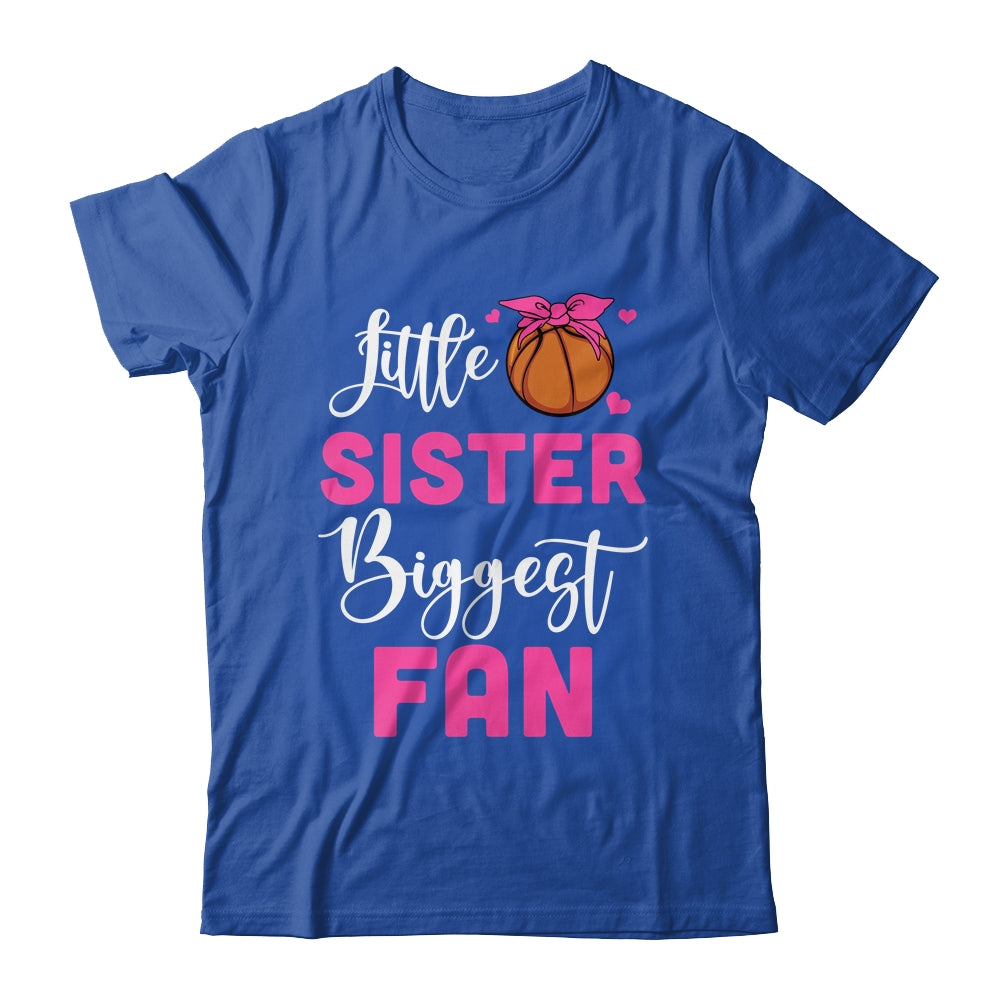 Little Sister Biggest Fan Basketball Girl Shirt & Tank Top | teecentury