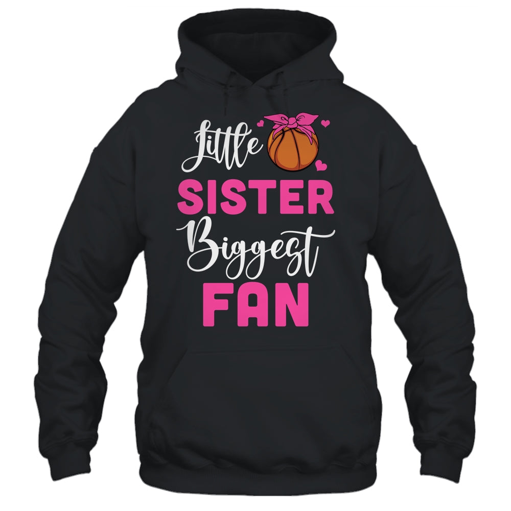 Little Sister Biggest Fan Basketball Girl Shirt & Tank Top | teecentury