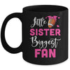 Little Sister Biggest Fan Football Girl Mug | teecentury