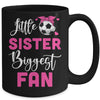 Little Sister Biggest Fan Soccer Girl Mug | teecentury