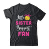 Little Sister Biggest Fan Softball Girl Shirt & Tank Top | teecentury