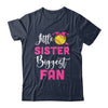 Little Sister Biggest Fan Softball Girl Shirt & Tank Top | teecentury