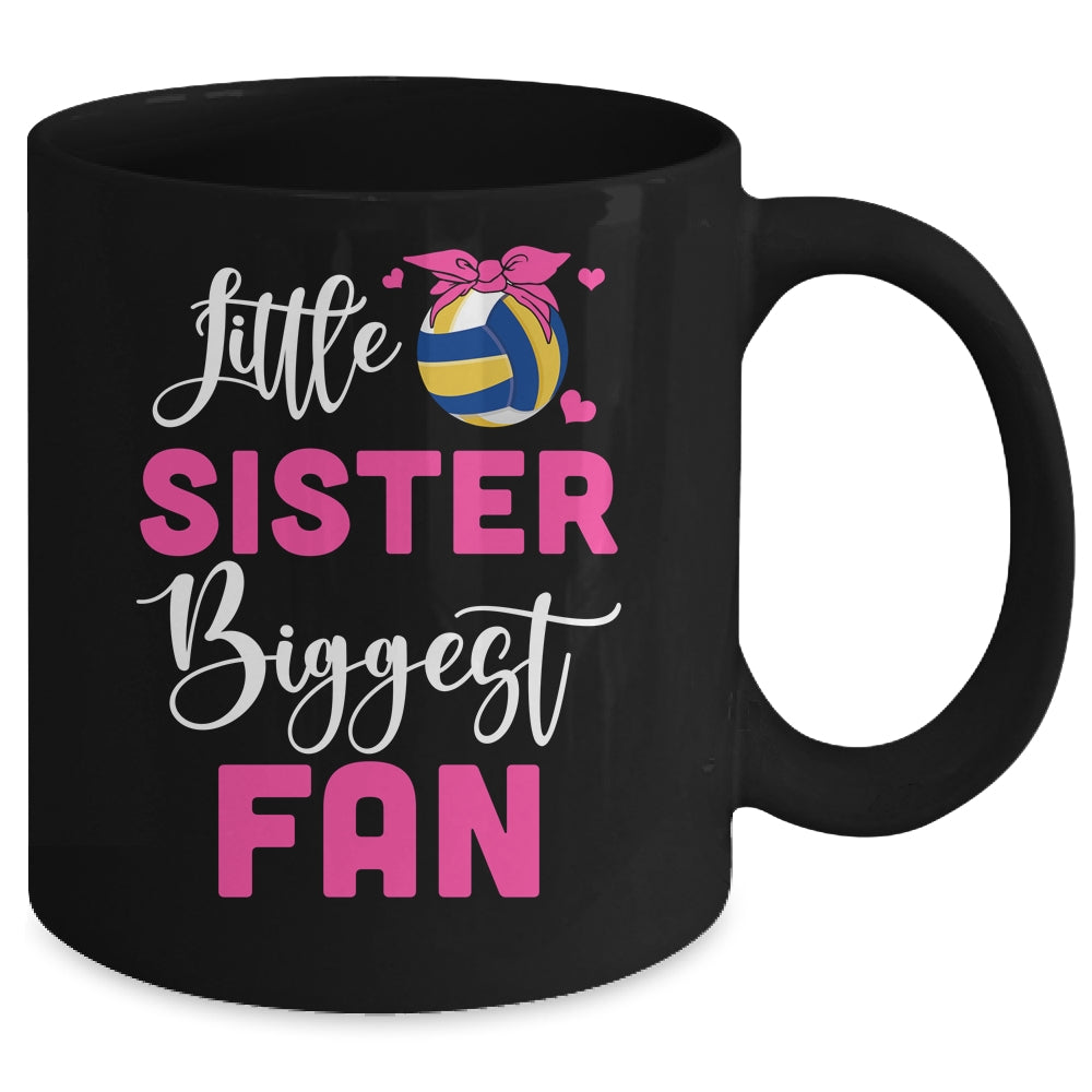 Little Sister Biggest Fan Volleyball Girl Mug | teecentury
