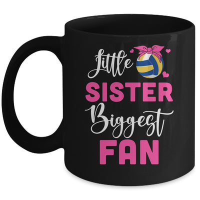 Little Sister Biggest Fan Volleyball Girl Mug | teecentury