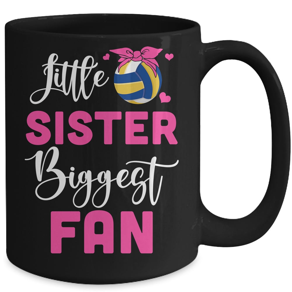 Little Sister Biggest Fan Volleyball Girl Mug | teecentury