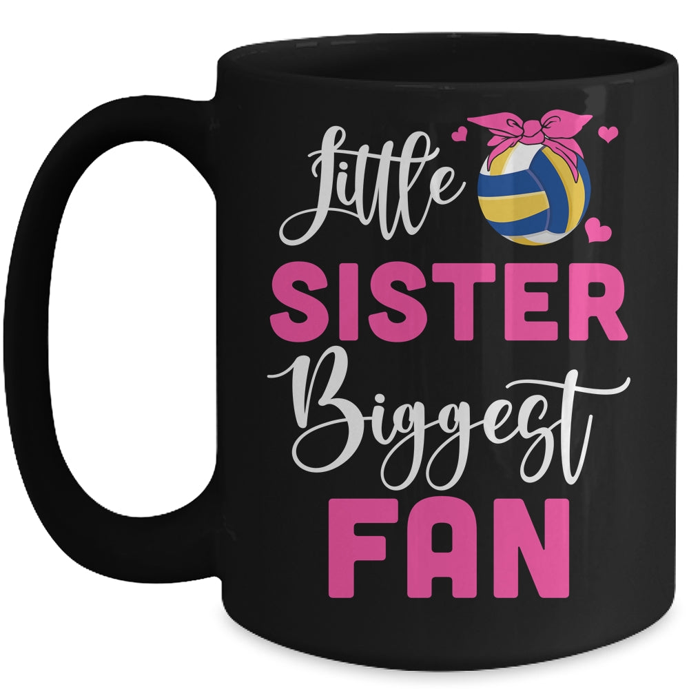 Little Sister Biggest Fan Volleyball Girl Mug | teecentury