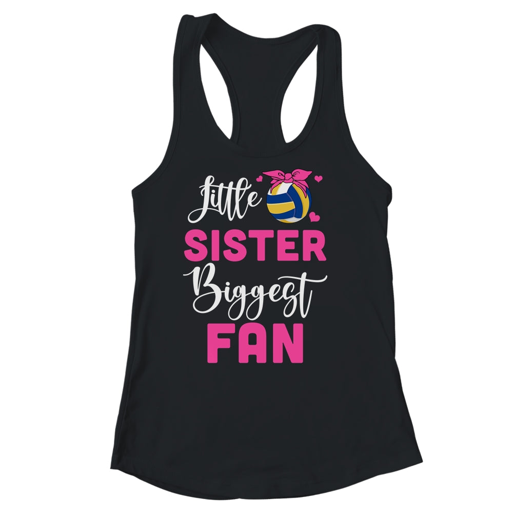 Little Sister Biggest Fan Volleyball Girl Shirt & Tank Top | teecentury