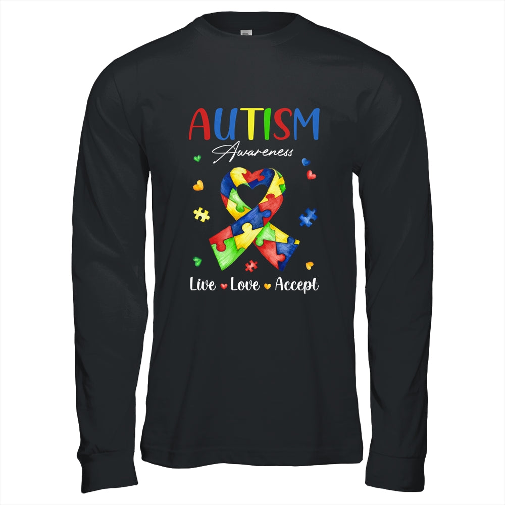 Live Love Accept Autism Awareness Month T-Shirt & Hoodie | Teecentury.com