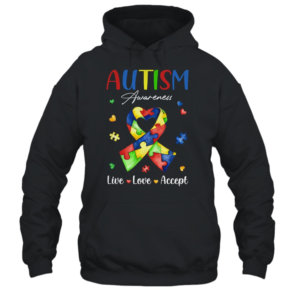 Live Love Accept Autism Awareness Month T-Shirt & Hoodie | Teecentury.com