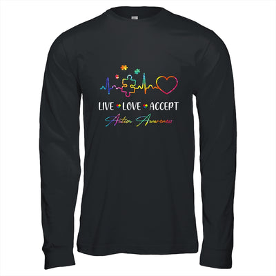 Live Love Accept Autism Awareness Tie Dye Autism Mom Boy Kid T-Shirt & Hoodie | Teecentury.com