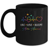 Live Love Accept Autism Awareness Tie Dye Autism Mom Boy Kid Mug Coffee Mug | Teecentury.com