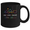 Live Love Accept Autism Awareness Tie Dye Autism Mom Boy Kid Mug Coffee Mug | Teecentury.com