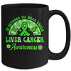 Liver Cancer Awareness In October We Wear Green Groovy Mug | teecentury