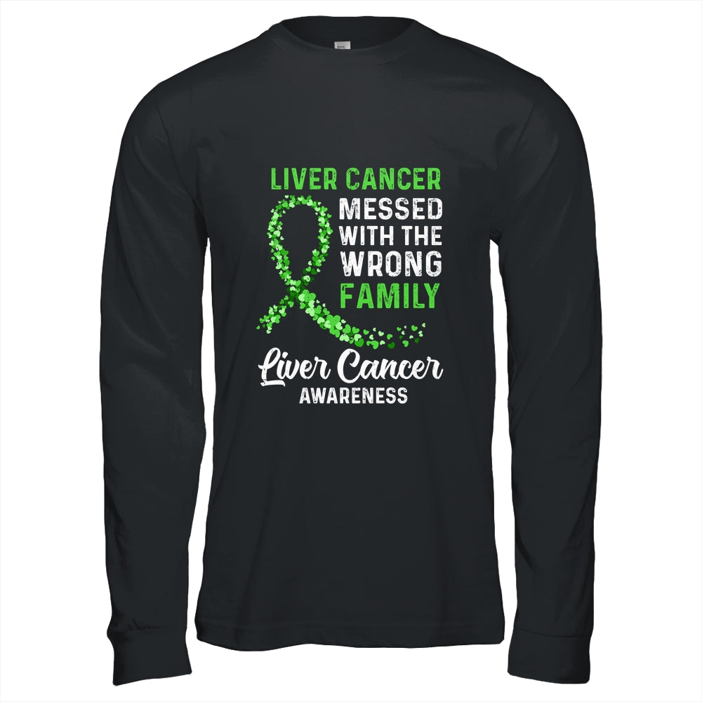 Liver Cancer Awareness Messed With The Wrong Family Support T-Shirt & Hoodie | Teecentury.com
