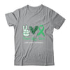 Liver Cancer Awareness Peace Love Cure Leopard T-Shirt & Hoodie | Teecentury.com