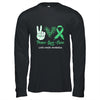 Liver Cancer Awareness Peace Love Cure Leopard T-Shirt & Hoodie | Teecentury.com