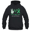 Liver Cancer Awareness Peace Love Cure Leopard T-Shirt & Hoodie | Teecentury.com