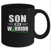 Liver Cancer Awareness Son Of Warrior Green Gift Coffee Mug | Teecentury.com