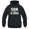 Liver Cancer Awareness Son Of Warrior Green Gift T-Shirt & Hoodie | Teecentury.com