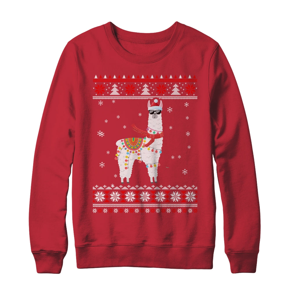 Alpaca ugly christmas sweater clearance
