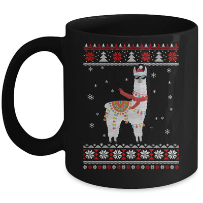 Llama Alpaca Christmas Tree Funny Ugly Christmas Sweater Mug Coffee Mug | Teecentury.com