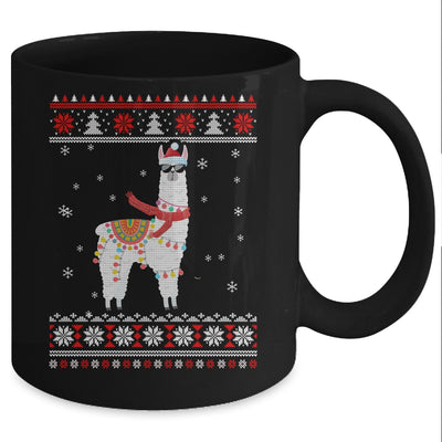 Llama Alpaca Christmas Tree Funny Ugly Christmas Sweater Mug Coffee Mug | Teecentury.com