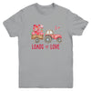 Loads Of Love Farm Tractor Valentines Day For Boys Youth Youth Shirt | Teecentury.com