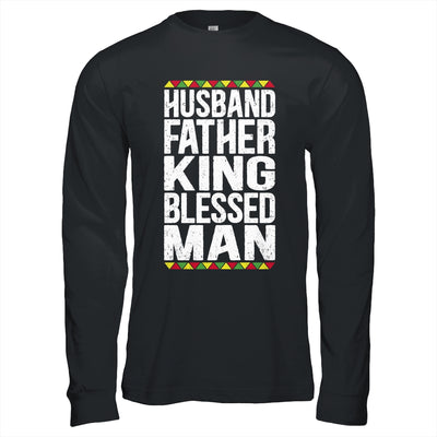 Husband Father King Blessed Man Black Pride Dad Gift T-Shirt & Hoodie | Teecentury.com