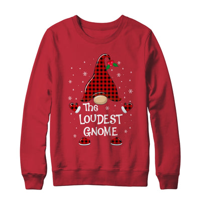 Loudest Gnome Buffalo Plaid Matching Christmas Pajama Gift T-Shirt & Sweatshirt | Teecentury.com