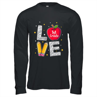 Love 1st Grade Apple Funny Back To School Teacher T-Shirt & Hoodie | Teecentury.com