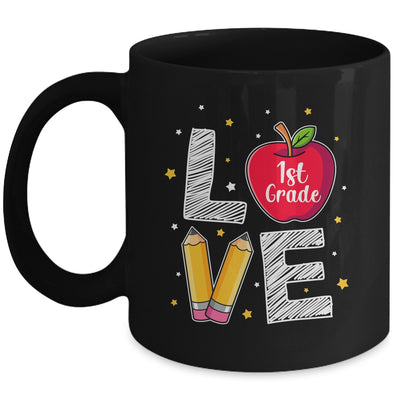 Love 1st Grade Apple Funny Back To School Teacher Mug Coffee Mug | Teecentury.com