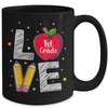 Love 1st Grade Apple Funny Back To School Teacher Mug Coffee Mug | Teecentury.com