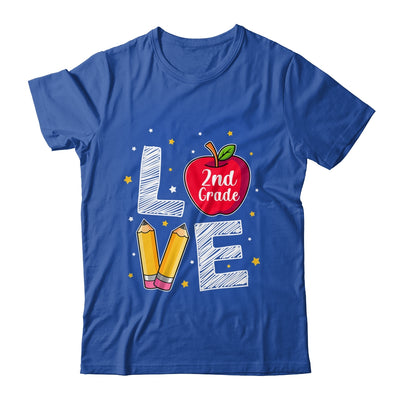 Love 2nd Grade Apple Funny Back To School Teacher T-Shirt & Hoodie | Teecentury.com