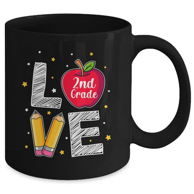 Love 2nd Grade Apple Funny Back To School Teacher Mug Coffee Mug | Teecentury.com