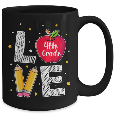 Love 4th Grade Apple Funny Back To School Teacher Mug Coffee Mug | Teecentury.com