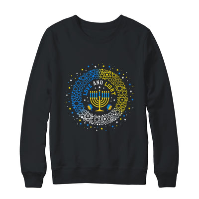 Love And Light Hanukkah Jew Menorah Jewish Chanukah T-Shirt & Sweatshirt | Teecentury.com