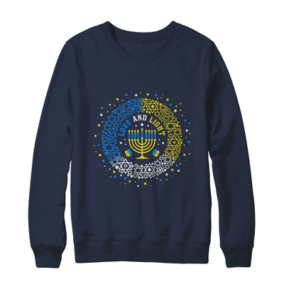 Love And Light Hanukkah Jew Menorah Jewish Chanukah T-Shirt & Sweatshirt | Teecentury.com