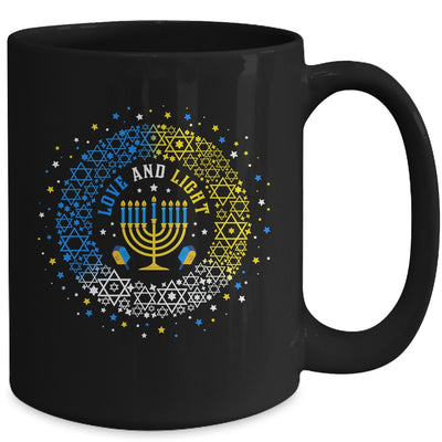 Love And Light Hanukkah Jew Menorah Jewish Chanukah Mug Coffee Mug | Teecentury.com