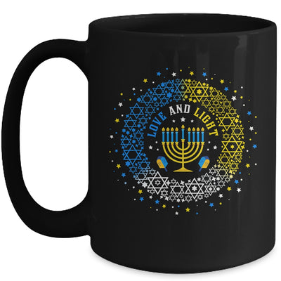 Love And Light Hanukkah Jew Menorah Jewish Chanukah Mug Coffee Mug | Teecentury.com