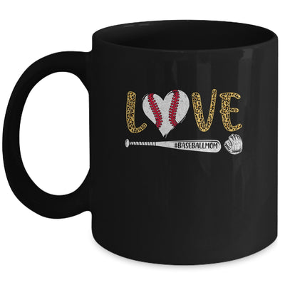 Love Baseball Mom Leopard Print Lover Mother's Day Mug Coffee Mug | Teecentury.com