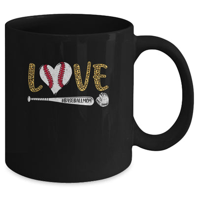 Love Baseball Mom Leopard Print Lover Mother's Day Mug Coffee Mug | Teecentury.com