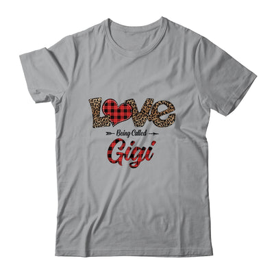 Love Being Called Gigi Leopard Red Plaid Heart Valentine T-Shirt & Tank Top | Teecentury.com