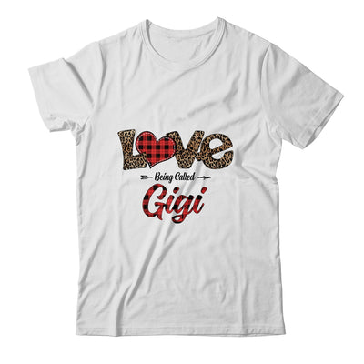 Love Being Called Gigi Leopard Red Plaid Heart Valentine T-Shirt & Tank Top | Teecentury.com