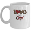 Love Being Called Gigi Leopard Red Plaid Heart Valentine Mug Coffee Mug | Teecentury.com