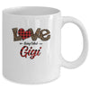 Love Being Called Gigi Leopard Red Plaid Heart Valentine Mug Coffee Mug | Teecentury.com