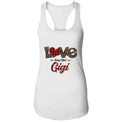 Love Being Called Gigi Leopard Red Plaid Heart Valentine T-Shirt & Tank Top | Teecentury.com