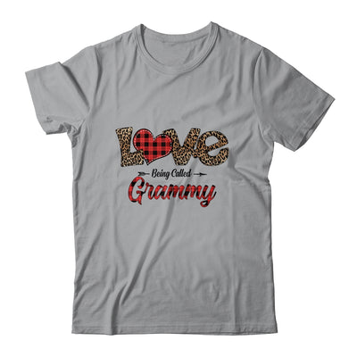 Love Being Called Grammy Leopard Red Plaid Heart Valentine T-Shirt & Tank Top | Teecentury.com